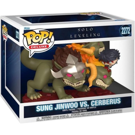 Vinylfigur Funko Pop Deluxe Solo Leveling Jinwoo Vs Cerberus