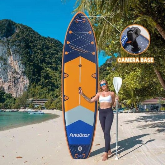 Tabla de SUP hinchable Funwater SUPFW43B 350×89×15 cm Kit Completo Azul/Naranja