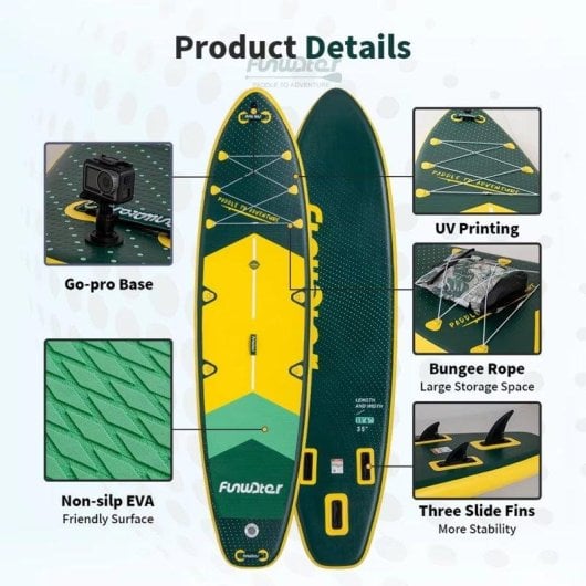 Tabla de Paddle Surf Hinchable Funwater SUPFW43A 350 x 89 x 15 cm 180 kg