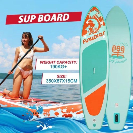 Tabla de SUP Funwater SUPFW28C Ancha y Estable 180 kg