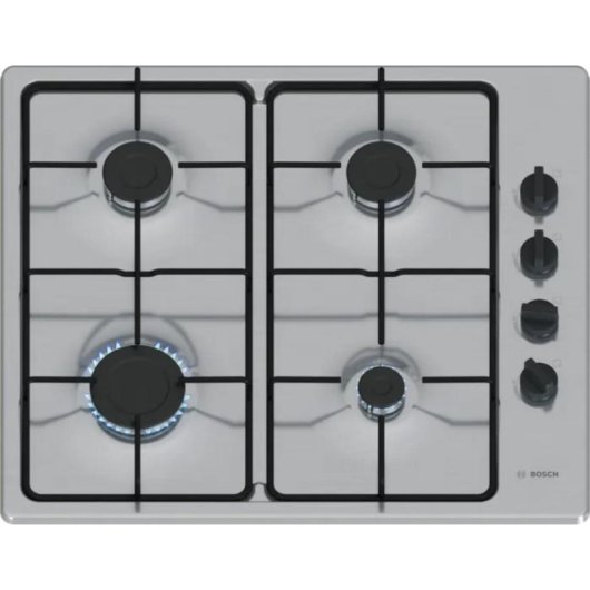 Placa de cocina de gas Bosch Serie 2 PBP6B5K80 4 quemadores acero inoxidable