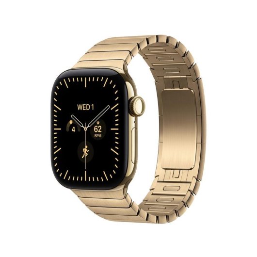 Bracelet Apple Watch dore brillant 42 mm