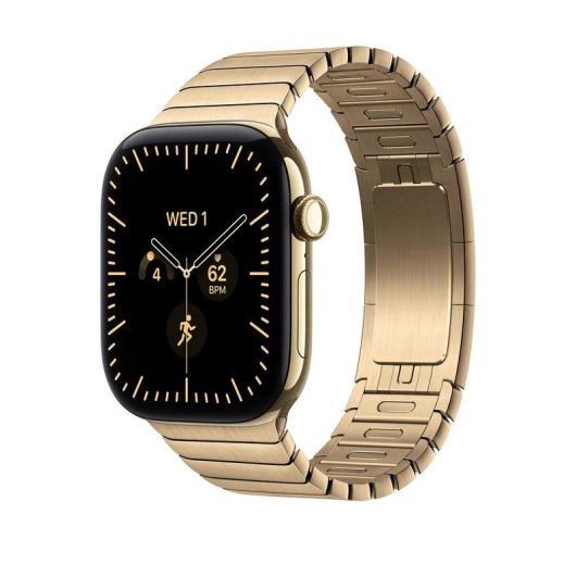 Bracelet Apple Watch 46mm Or Brillant Acier Inoxidable