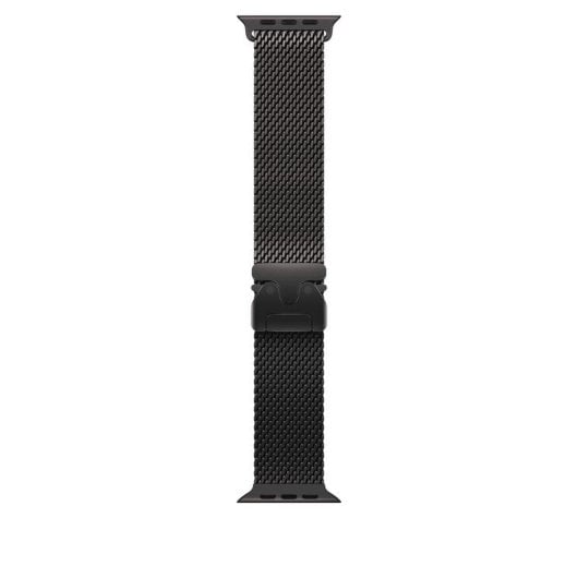 Bracelet Apple Milanese Loop Titane Noir 49 mm Taille S