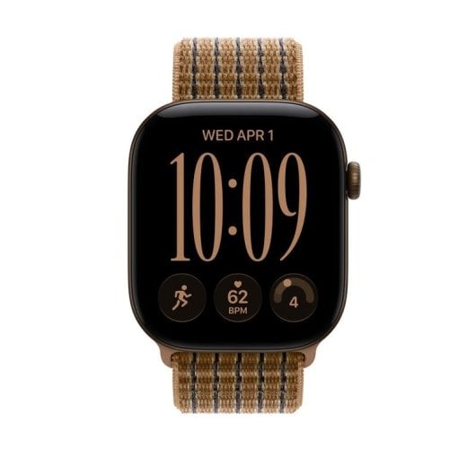 Correa Apple Loop Sport Nylon 46mm Taille Unique Tartan Ocre Clair