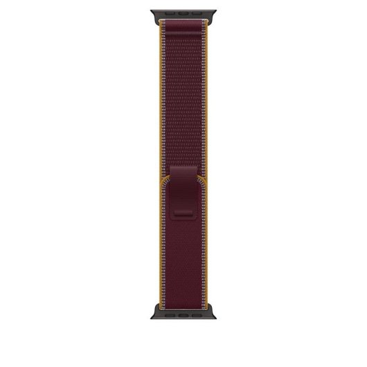 Bracelet Apple Loop Trail burgundy 49 mm M/L Titane noir
