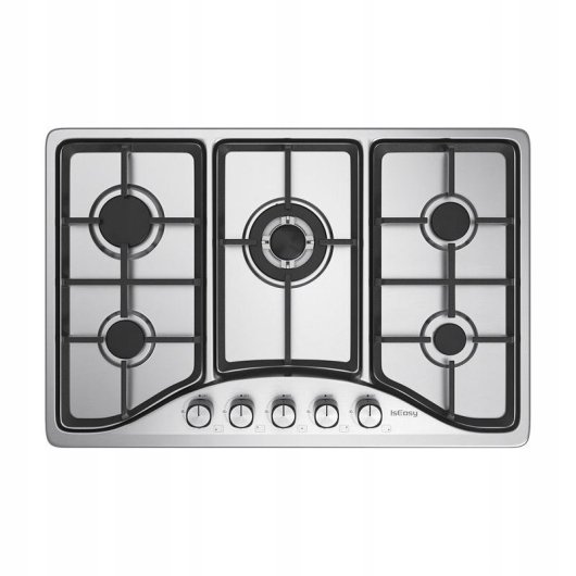 Placa de cocina de gas IsEasy MGBS-765 5 quemadores acero inoxidable