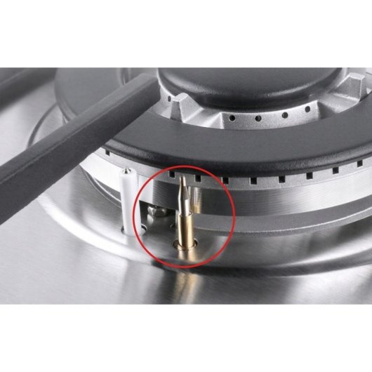 Placa de cocina de gas IsEasy MGBS-765 5 quemadores acero inoxidable