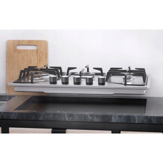 Placa de cocina de gas IsEasy MGBS-765 5 quemadores acero inoxidable