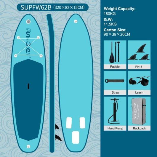 Tabla de sup Funwater SUPFW62B 320×82×15 cm 180 kg