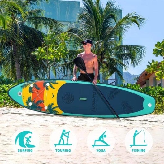 Opblaasbaar Paddleboard Funwater SUPFW55A 335x83x15 cm 180 kg Groen