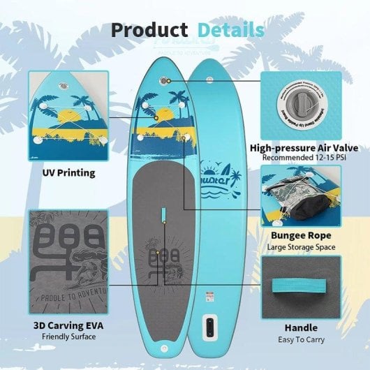 Tabla de surf hinchable Funwater SUPFW27A 335x83x15 cm 180 kg Atardecer tropical