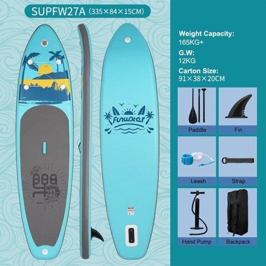 Tabla de surf hinchable Funwater SUPFW27A 335x83x15 cm 180 kg Atardecer tropical