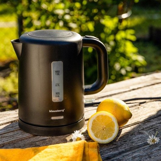 Hervidor Eléctrico Klausberg KB-9046 1 L 1100W Negro