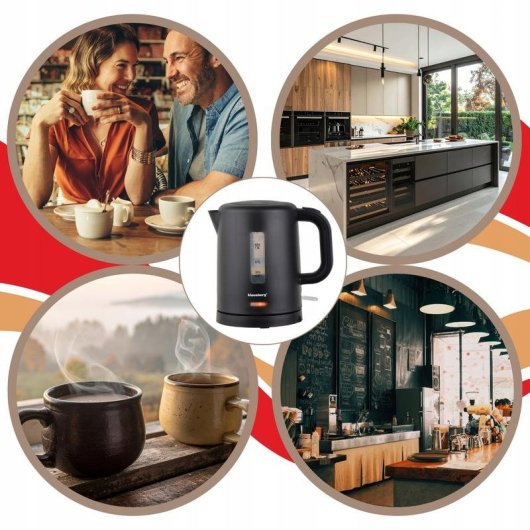 Hervidor Eléctrico Klausberg KB-9046 1 L 1100W Negro