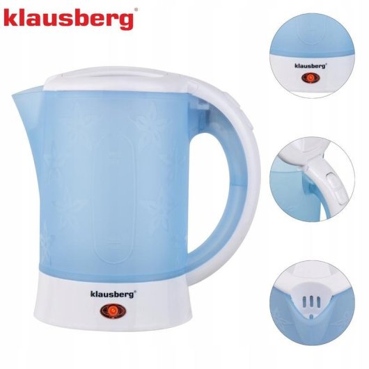 Hervidor eléctrico de viaje Klausberg KB-9045 0,6 L + 2 tazas + 2 cucharillas