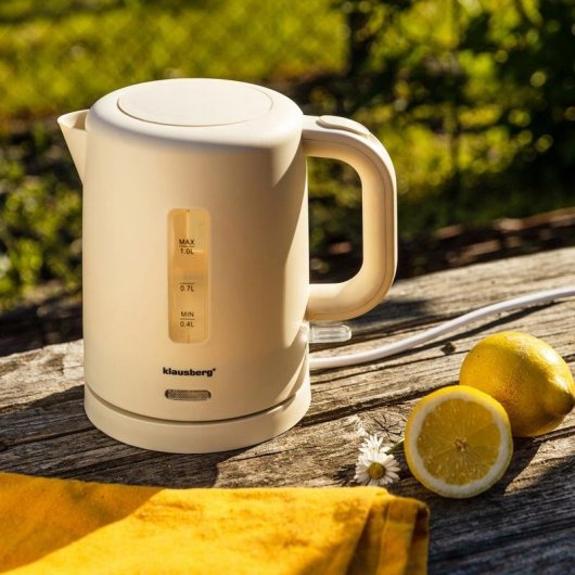 Hervidor eléctrico Klausberg KB-9047 1 l 1100 W Beige