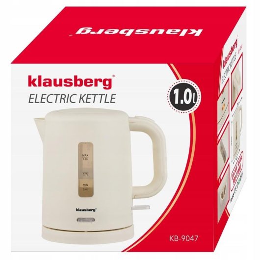 Hervidor eléctrico Klausberg KB-9047 1 l 1100 W Beige