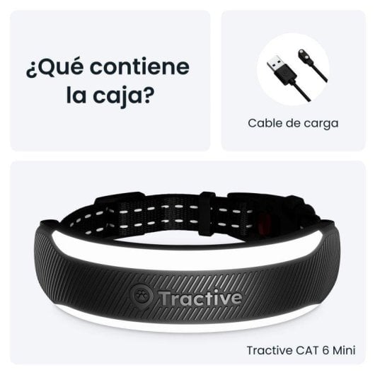Rastreador GPS Tractive Cat 7 Black para gatos con vallas virtuales