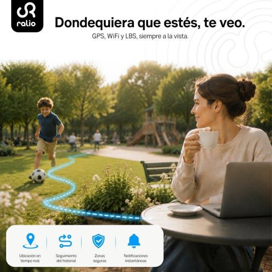 RAYOFI R5 Go 4G 1,83" Negro Azul Correa Talla Única