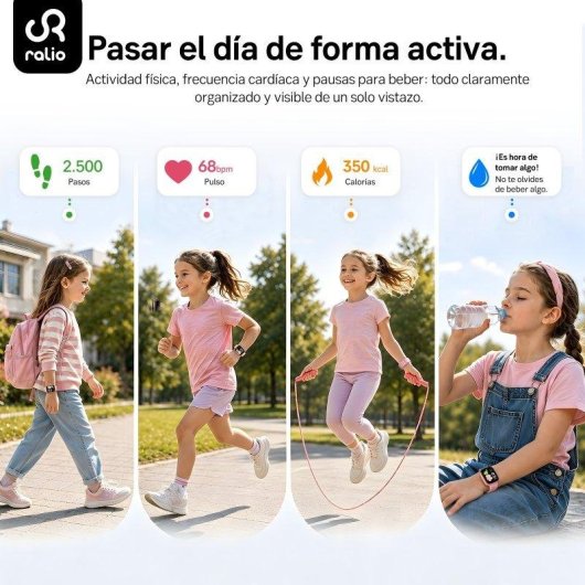 RAYOFI Watch 01 Bluetooth 300 mAh Rosa Correa Hipoalergénica Talla Única