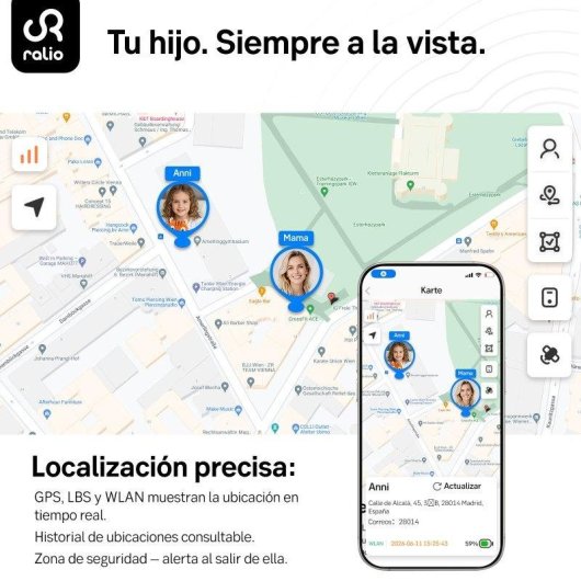 Rayofi R5 Plus 4G GPS 1,72" Azul Correa Silicona y Nylon Talla Única