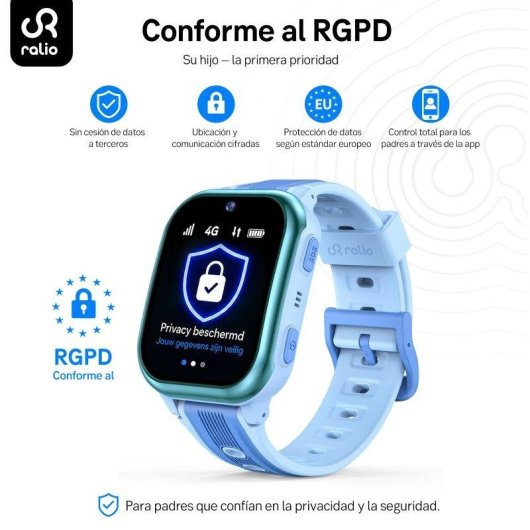 Rayofi R5 Plus 4G GPS 1,72" Azul Correa Silicona y Nylon Talla Única