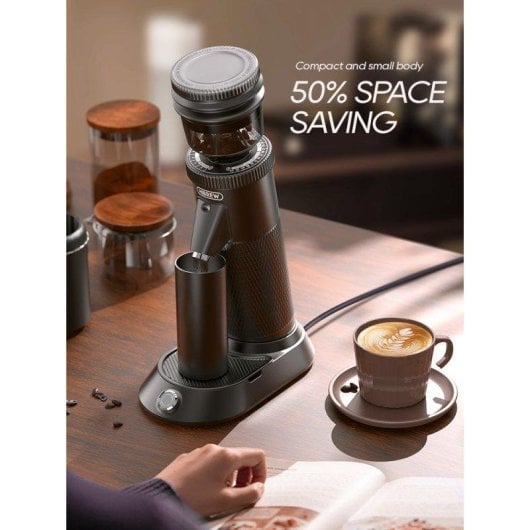 Molinillo de Café Eléctrico HiBREW G5 Muelas Cónicas CNC 48 mm 36 Niveles Negro