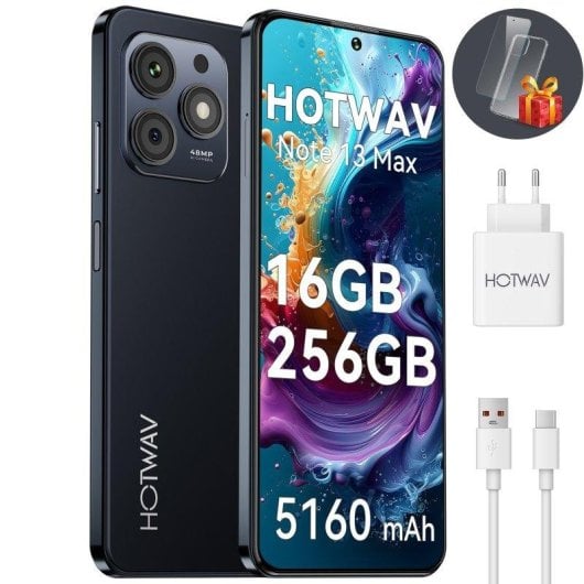 HOTWAV Note 13 Max 4G 6GB Nero 256GB 6,8" Fotocamera 48MP Dual SIM