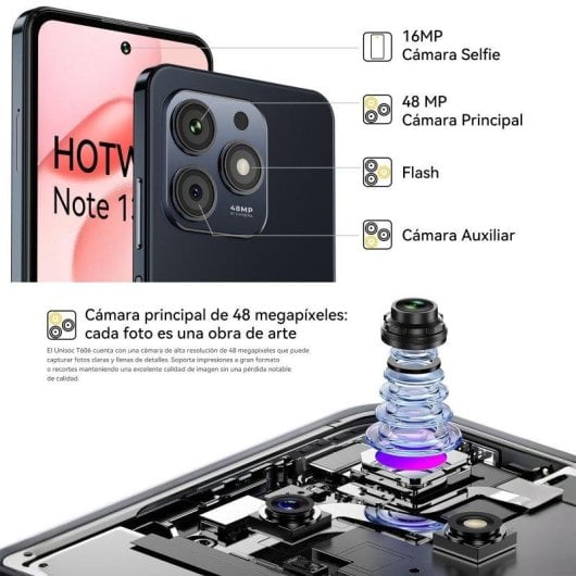 HOTWAV Note 13 Max 4G 6GB Nero 256GB 6,8" Fotocamera 48MP Dual SIM