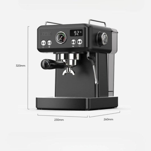 Cafetera espresso semiautomática HiBREW H10A 1,8 L 20 bares con vaporizador