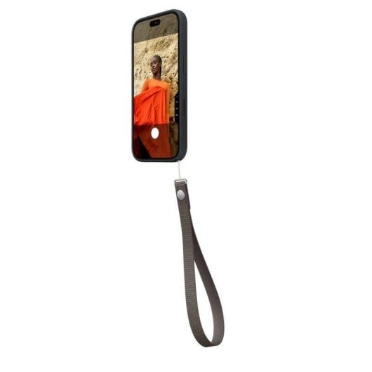 Correa de muñeca Apple para iPhone y AirPods Pro marrón topo