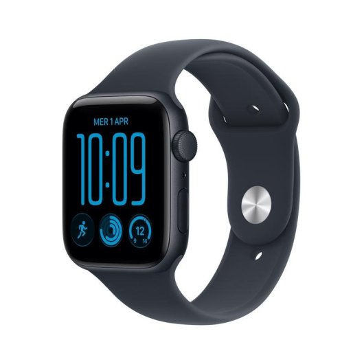 Apple Watch SE 3 GPS 44mm Caja de Aluminio Medianoche con Correa Deportiva Azul Marino S/M