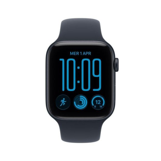 Apple Watch SE 3 GPS 44mm Caja de Aluminio Medianoche con Correa Deportiva Azul Marino S/M
