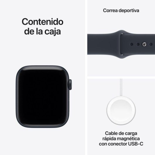Apple Watch SE 3 GPS + Cellular 44mm Caja de Aluminio Medianoche con Correa Deportiva Azul Marino M/L