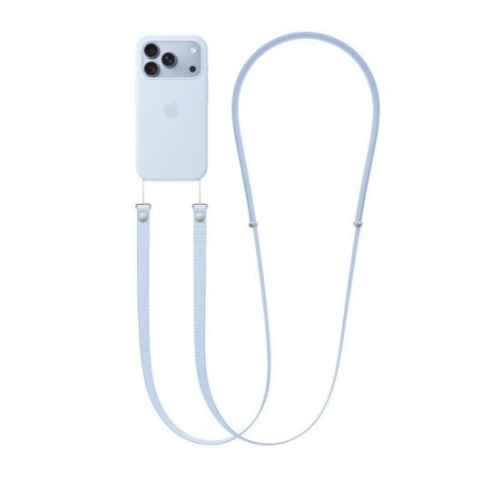 Lanière Mobile Apple Crossbody Strap Bleu Frais Réglable Polyester