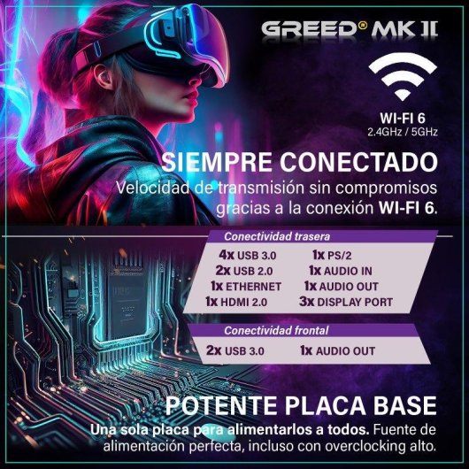 Desktop GREED Mk2 Lite AMD Ryzen 7 5700X 32GB 512GB SSD RTX 5060 Windows 11 Pro
