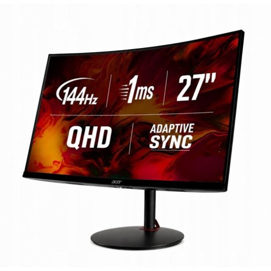 Écran PC Acer Nitro XZ270UPbmiiphx 27" QHD 165Hz VA Incurvé 1ms Hauteur réglable