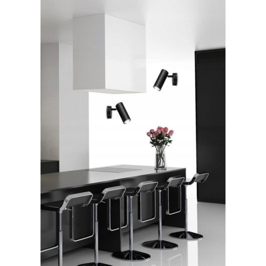 Aplique de pared Candellux Colly 1x15W GU10 negro