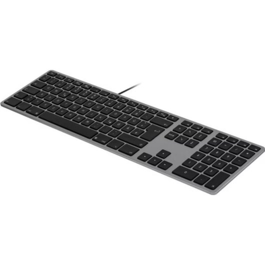 Teclado Matias FK318CB-DE mecánico aluminio Space Grau QWERTZ Alemania