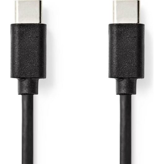 Cable Nedis USB-C a USB-C 2 m USB 2.0 60 W 480 Mbps