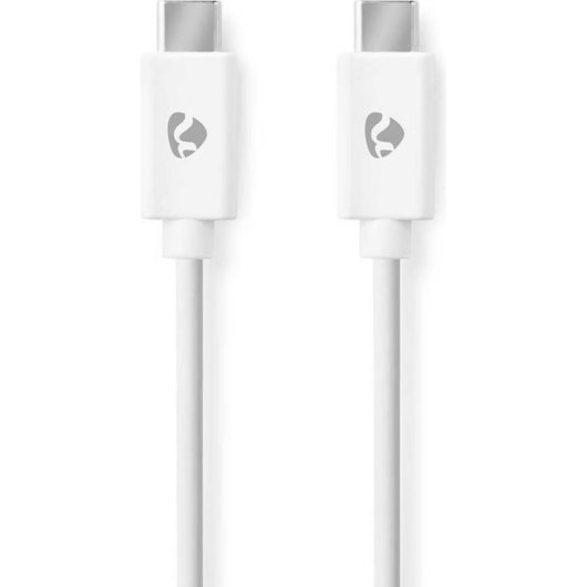 Cable USB-C a USB-C Nedis USB 2.0 60W Power Delivery 1m Blanco