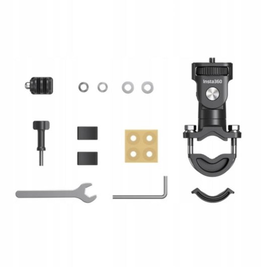 Soporte para cámara de motocicleta Insta360 U-Bolt Mount Negro