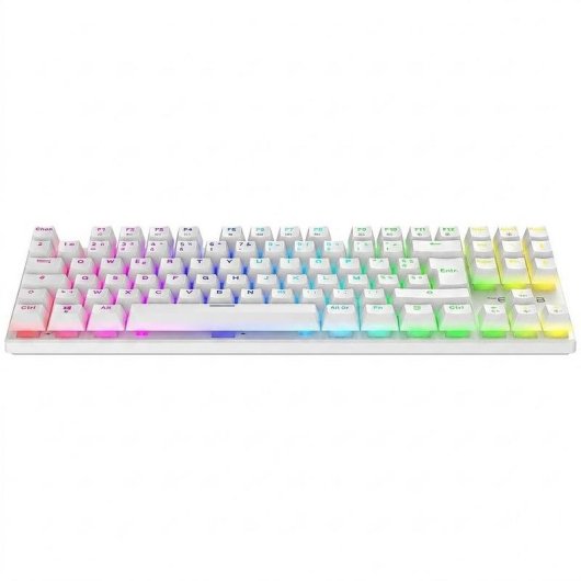 Clavier The G-Lab Keyz Mercury EX compact TKL switches rouges RGB AZERTY français