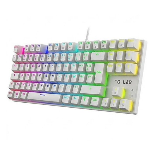 Clavier The G-Lab Keyz Mercury EX compact TKL switches rouges RGB AZERTY français