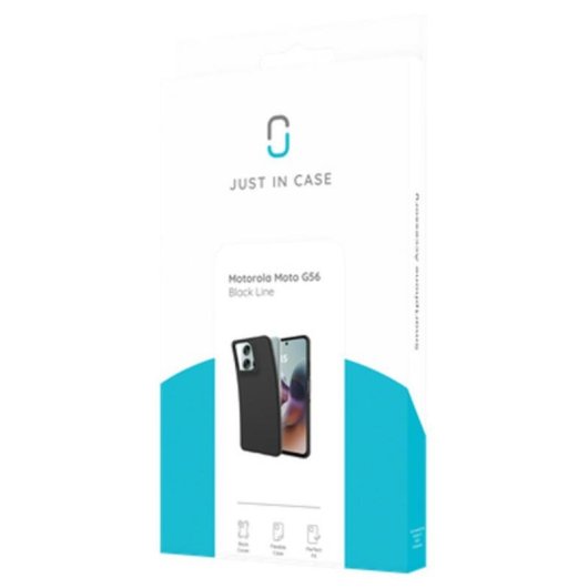 Funda para móvil Just in Case Cover TPU Schwarz für Motorola Moto G56