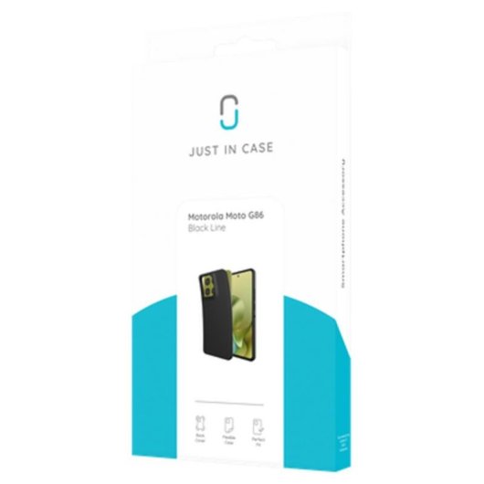 Funda para móvil Just in Case Cover TPU Negra resistente para Motorola Moto G86