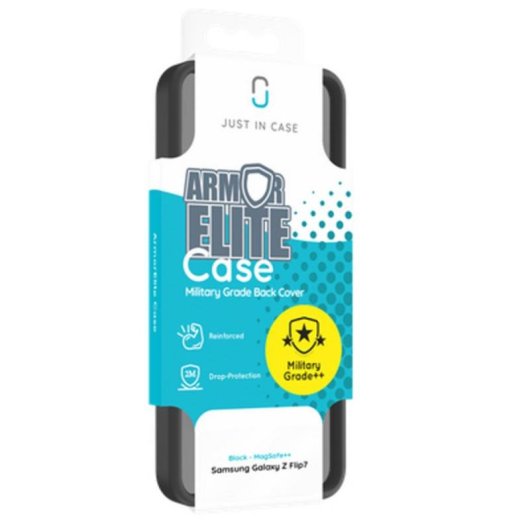 Funda para móvil Just in Case Libro Monocromo de fácil aplicación para Samsung Galaxy Z Flip7