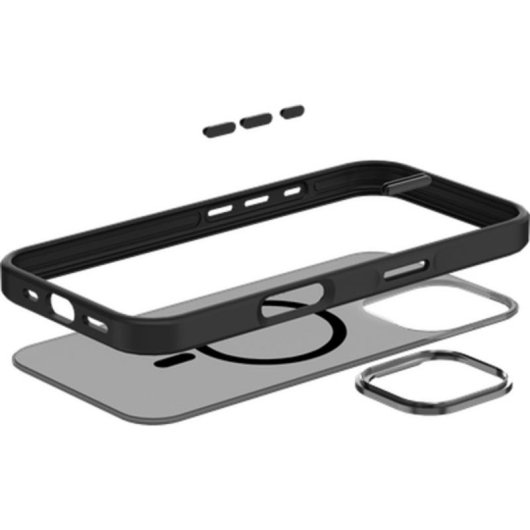 Funda para móvil Just in Case Cover TPU negra resistente para iPhone 16