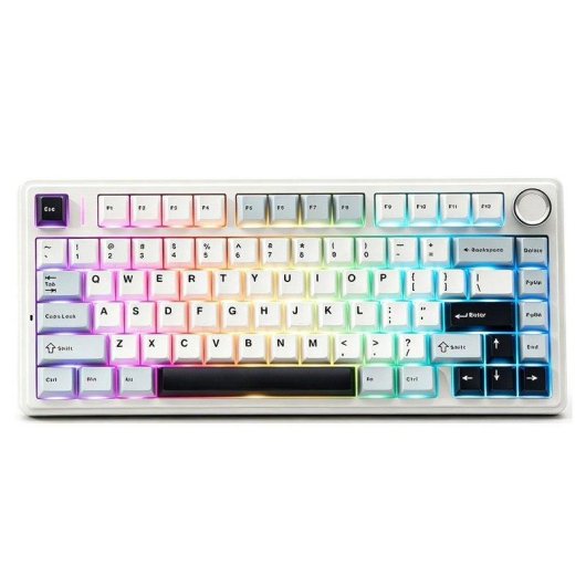 Teclado mecánico Aula F75 tri-modo RGB hot-swap ANSI inglés batería integrada